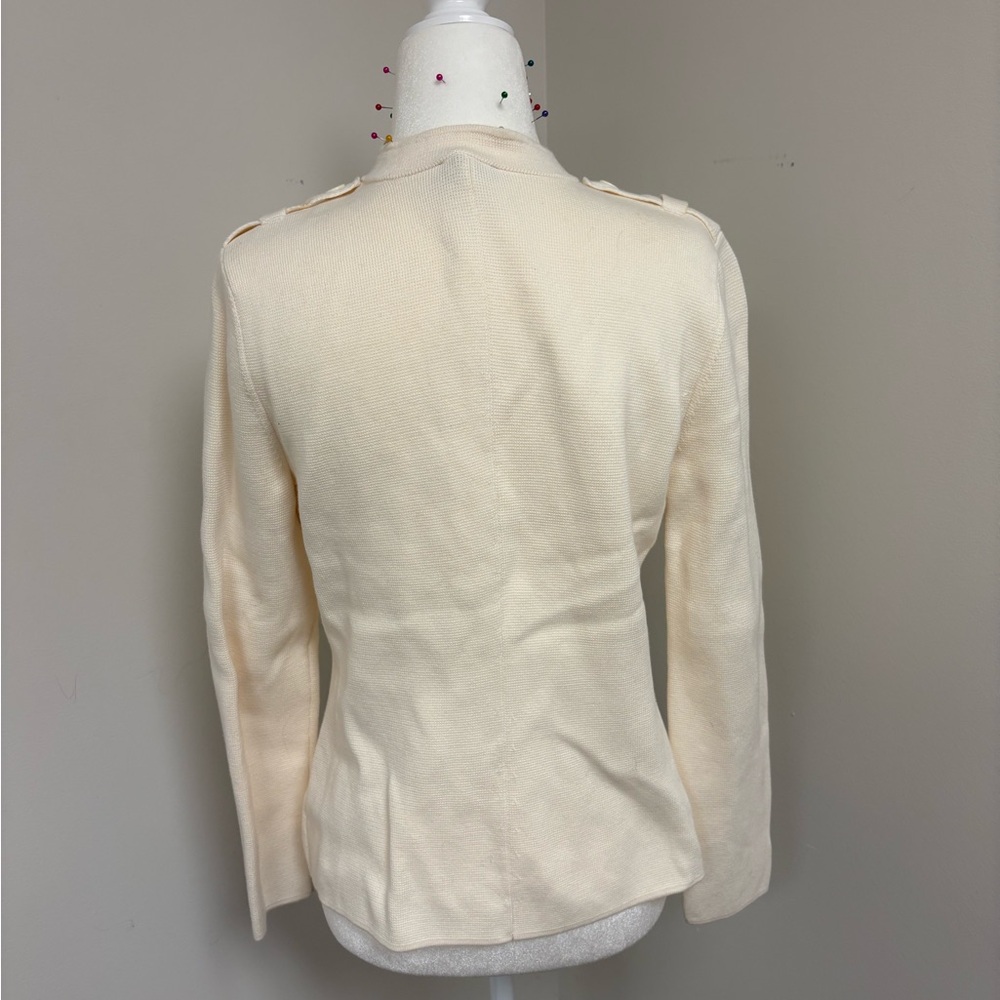Talbots Cream Button-Front Blazer Jacket - Picture 2 of 3